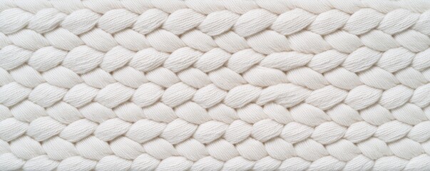 Sustainable fashion and revolution concept. A textured close-up of a white woven fabric, showcasing intricate patterns and a soft appearance