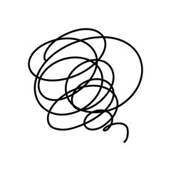 もやもや・悩む・くしゃくしゃ・ぐるぐるマーク