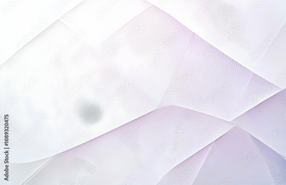 Poster Abstract white and lilac geometric background with subtle lines and textures.