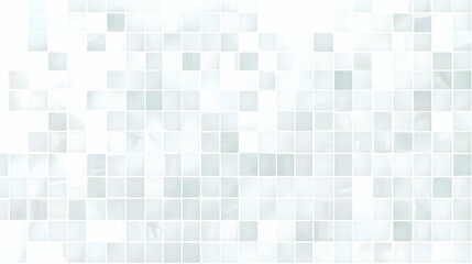 Abstract white and light gray square tile mosaic background.