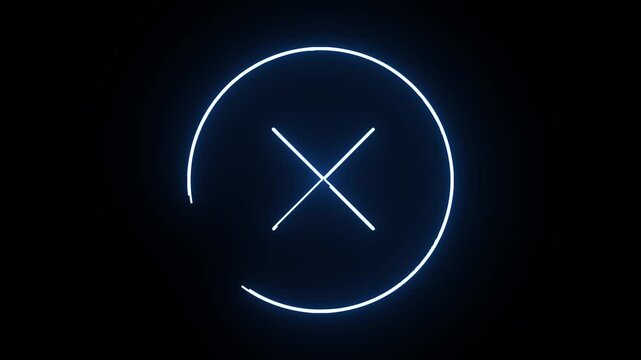 Glowing neon Commerce icon isolated on black background.