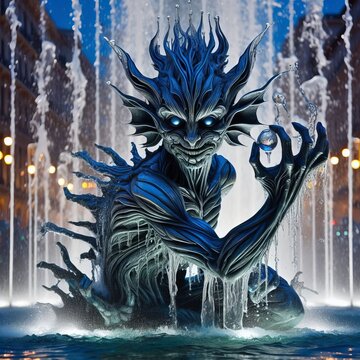 Water Sprite A mischievous creature that lives in the city's fou