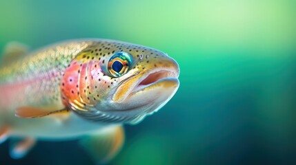 Naklejka premium vibrant fish swimming in clear water showcasing its colorful scales