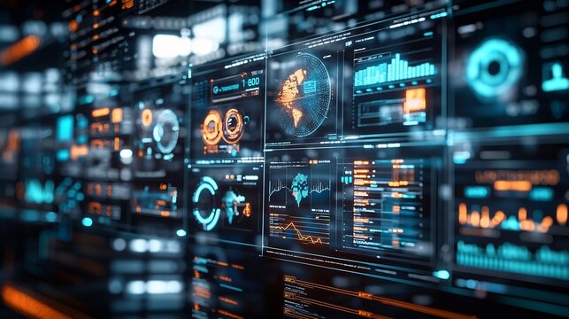 High Tech Logistics Dashboard with Real Time Metrics for Global