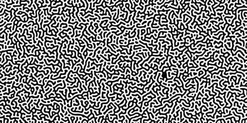 Monochrome Turing reaction background. Abstract pattern background. Linear design with biological shapes. Organic lines in memphis. Overlay template abstract Turing organic wallpaper background. 