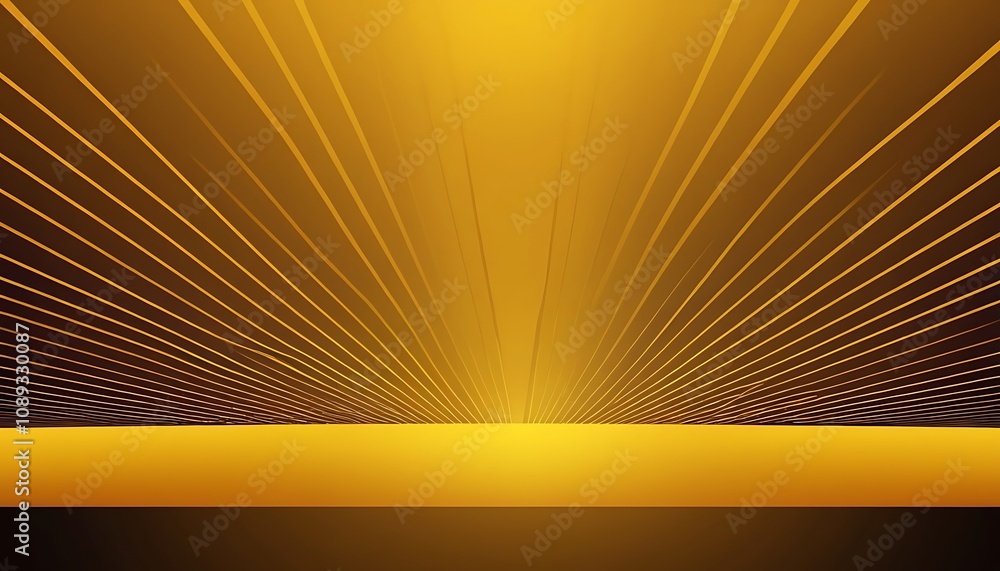 Poster empty orange green studio room, used as background for display your products yellow and orange empty