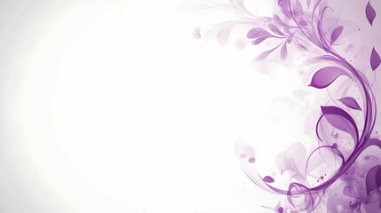 Elegant purple floral design on a white background, perfect for wedding invitations, greeting cards, or other special occasions.