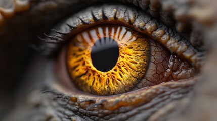 Fototapeta premium closeup of a reptilian eye showcasing intricate patterns and vibrant colors