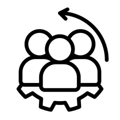 workforce planning business process line icon vector. workforce planning business process sign