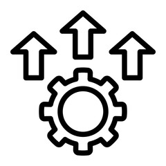 Productivity icon line vector illustration