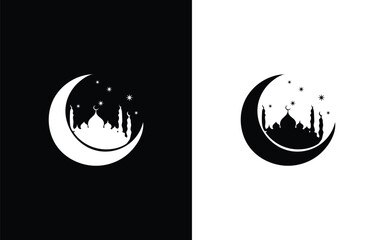 black and white illustration mosque 