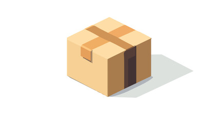 Obraz premium Parcel Box Isometric Vector Icon 3D Cartoon
