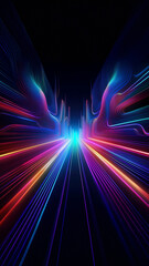 digital background with glowing lines, vertical