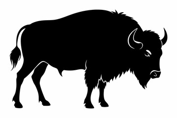 Bison buffalo vector silhouette, bison icon © Trendy CraftSVG 