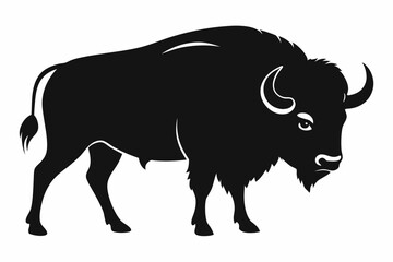 Bison buffalo vector silhouette, bison icon © Trendy CraftSVG 