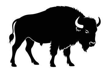 Bison buffalo vector silhouette, bison icon © Trendy CraftSVG 