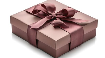 Fototapeta premium gift box with bow isolated on white background.