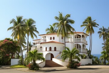 Luxurious mansion architecture in png format for an elegant and stylish residential house