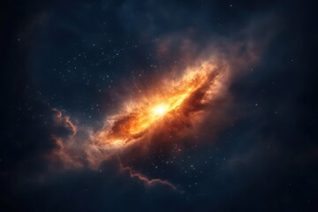 stunning view of a galaxy with vibrant colors and cosmic elements