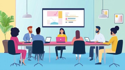 Team Meeting Illustration