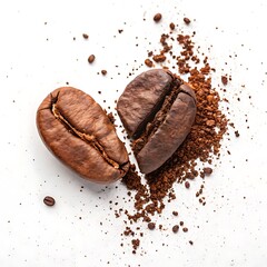 luxuries a coffee beans in a cup