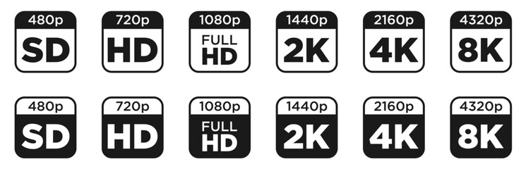 video resolution label