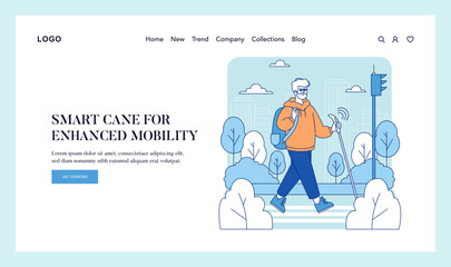 Adaptive Technology. Flat Vector Illustration