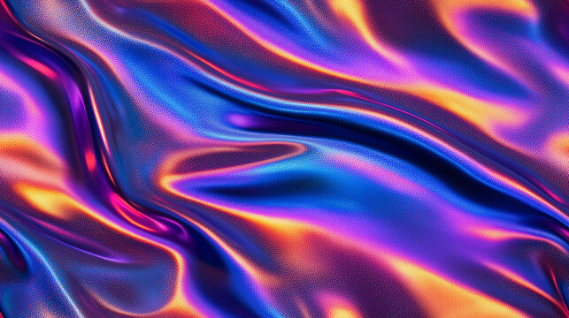 Iridiscent multicolored silk fabric texture