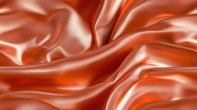 Copper or brone colored silk fabric
