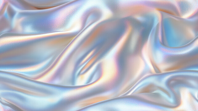 Iridiscent flowing silk fabric