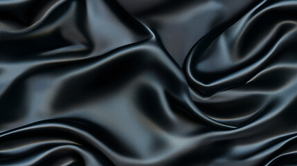 Fototapeta premium Black silk fabric tile