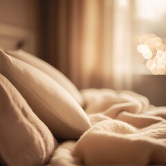 Bed with blurry background