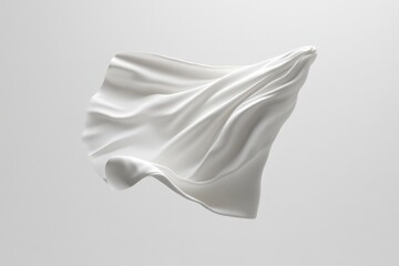 flowing white fabric creating a sense of elegance and movement