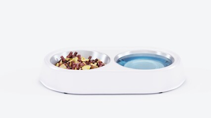 Dual Cat Bowl with Food and Water Compartments | Perfect for Pet Feeding Stations, Modern Design, and Convenient Pet Care Solutions