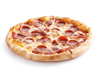 delicious pepperoni pizza with melted cheese and crispy crust