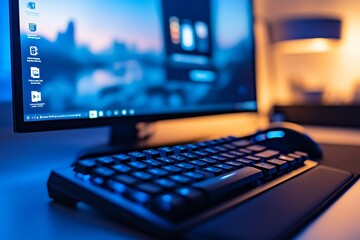 Ergonomically Designed Backlit Keyboard and Precision Mouse for Gaming Pros : Generative AI