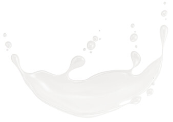 milk splash isolated on a white background. 3d render