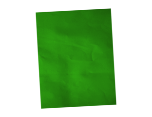 empty blank green grunge paper sheet isolated on background with clipping path, top view. sheet of blank green note paper with blank space for design. christmas concept.