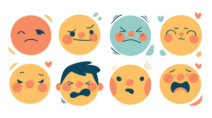Emotions Sticker Collection with Diverse Expressions for Creative Projects
