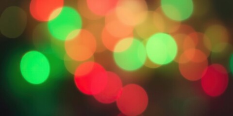 Obraz premium Defocused green and red lights against a blurred background creating an abstract effect, psychedelic colors, vibrant, optical illusion