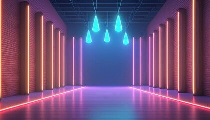 Vibrant Neon Light Background