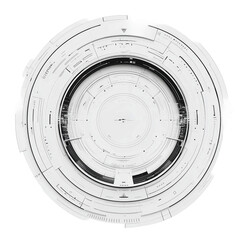 PNG Futuristic circular design with intricate details
