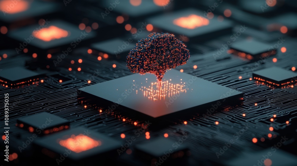 Poster an abstract representation of artificial intelligence, with glowing neural networks expanding and ev