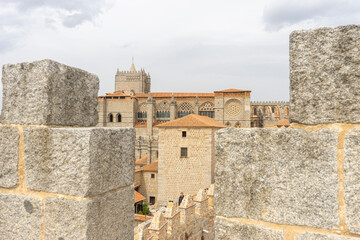 Obraz premium Majestic Stone Walls of Ávila, Spain