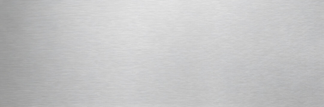 Seamless brushed metal plate background texture tileable industrial dull polished stainless steel aluminum or nickel finish repeat pattern high resolution silver grey rough metallic. Generative AI