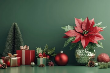 christmas tree and decorations