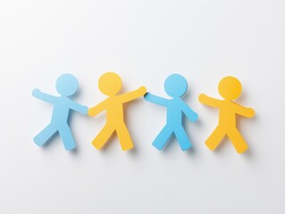 colorful paper cutouts representing teamwork and collaboration