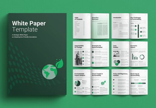 White Paper Template Design Brochure Layout