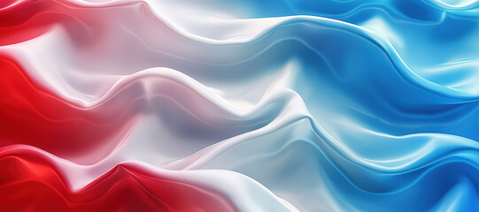 Obraz premium glowing wave of blue, white and red color background, colorful 10