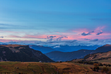 Fototapeta premium Sunrise in the Dolomites, Italy.